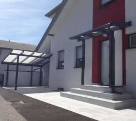 Vordach, Garagenvordach + Eingangsüberdachung